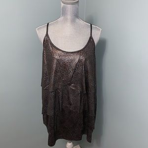 PENNINGTONS layered tank top print blouse women’s plus size X spaghetti straps